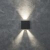 Lutec Gemini Επιτοίχιο Φωτιστικό Εξωτερικού Χώρου Beams Up&Down Σκούρο Γκρι 4000K LED 400lm 4000K – 5104005118