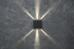 Lutec Gemini Επιτοίχιο Φωτιστικό Εξωτερικού Χώρου Beams Up&Down Σκούρο Γκρι 4000K LED 400lm 4000K – 5104005118