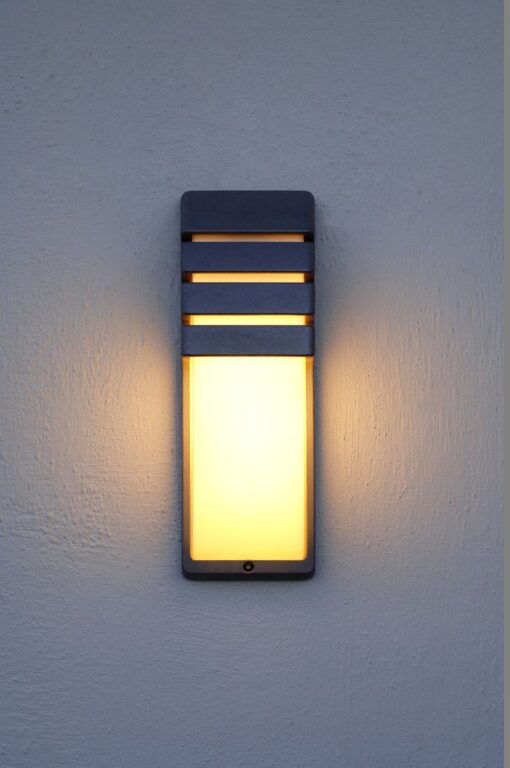 Lutec City Φωτιστικό Τοίχου Εξωτερικού Χώρου E27  Σκούρο Γκρι IP44 – 5183601118