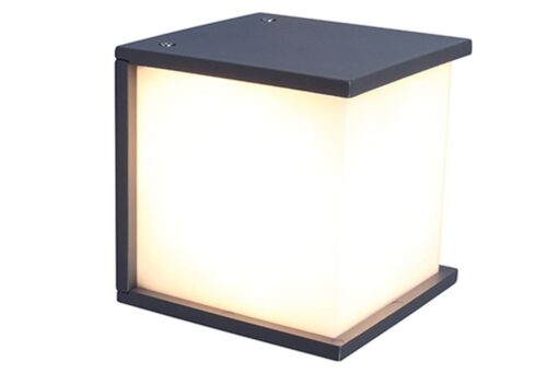 Lutec Box Cube  Square Φωτιστικό Τοίχου Εξωτερικού Χώρου Σκούρο Γκρι E27 IP44 – 5184601118