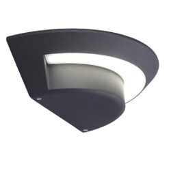 Lutec Ghost Small Oval Φωτιστικό Τοίχου Εξωτερικού Χώρου Σκούρο Γκρι LED 360lm 4000K IP54 – 5188003118