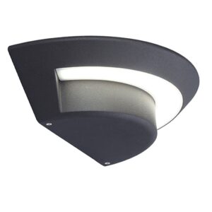 Lutec Ghost Small Oval Φωτιστικό Τοίχου Εξωτερικού Χώρου Σκούρο Γκρι LED 360lm 4000K IP54 – 5188003118
