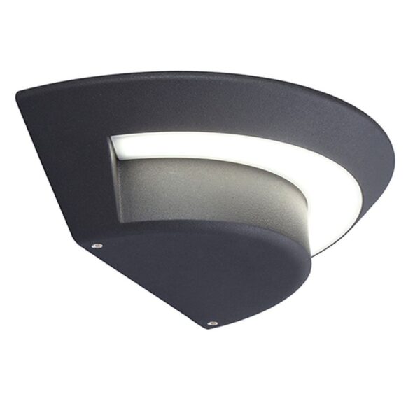 Lutec Ghost Small Oval Φωτιστικό Τοίχου Εξωτερικού Χώρου Σκούρο Γκρι LED 360lm 4000K IP54 – 5188003118
