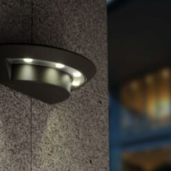 Lutec Ghost Small Oval Φωτιστικό Τοίχου Εξωτερικού Χώρου Σκούρο Γκρι LED 360lm 4000K IP54 – 5188003118