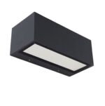 Lutec Gemini Square Medium Φωτιστικό Τοίχου Εξωτερικού Χώρου Up&Down Σκούρο Γκρι LED 1230lm 4000K IP54 – 5189101118