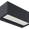 Lutec Gemini Square Medium Φωτιστικό Τοίχου Εξωτερικού Χώρου Up&Down Σκούρο Γκρι LED 1230lm 4000K IP54 – 5189101118