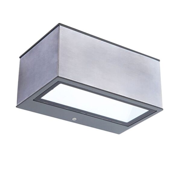 Lutec Gemini Φωτιστικό Τοίχου Εξωτερικού Χώρου Up&Down Inox LED 500lm 4000K IP54 – 5189103118