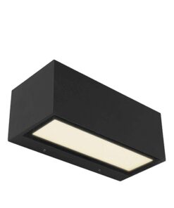 Lutec Gemini Επιτοίχιο Φωτιστικό Medium Εξωτερικού Χώρου Led Up&Down Μαύρο Χρώματος LED 1230lm 3000K IP54 – 5189112012