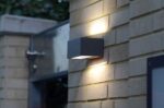 Lutec Gemini Square Small Φωτιστικό Τοίχου Up&Down Εξωτερικού Χώρου Σκούρο Γκρι LED IP54 500lm 3000K – 5189113118