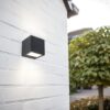 Lutec Gemini Square Φωτιστικό Τοίχου Εξωτερικού Χώρου Σκούρο Γκρι LED 850lm 4000K IP54 – 5189114118