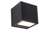 Lutec Gemini Mini Square Επιτοίχιο Φωτιστικό Εξωτερικού Χώρου Μαύρου Χρώματος LED 850lm 3000K IP54 – 5189125012