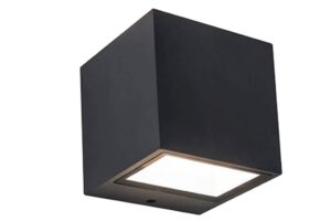 Lutec Gemini Mini Square Επιτοίχιο Φωτιστικό Εξωτερικού Χώρου Μαύρου Χρώματος LED 850lm 3000K IP54 – 5189125012