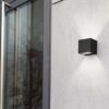 Lutec Gemini Mini Square Επιτοίχιο Φωτιστικό Εξωτερικού Χώρου Μαύρου Χρώματος LED 850lm 3000K IP54 – 5189125012