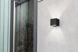 Lutec Gemini Mini Square Επιτοίχιο Φωτιστικό Εξωτερικού Χώρου Μαύρου Χρώματος LED 850lm 3000K IP54 – 5189125012