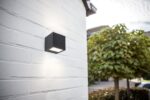 Lutec Gemini Mini Square Επιτοίχιο Φωτιστικό Εξωτερικού Χώρου Μαύρου Χρώματος LED 850lm 3000K IP54 – 5189125012