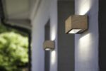 Lutec Gemini Επιτοίχιο Φωτιστικό Εξωτερικού Χώρου Wood Effect Σκούρο Γκρι LED 10,5W 500lm 4000K IP54 – 5189135118