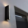 Lutec Leo Επιτοίχιο Φωτιστικό Εξωτερικού Χώρου Led Μαύρου Χρώματος LED 870lm 3000K IP54 – 5192701330