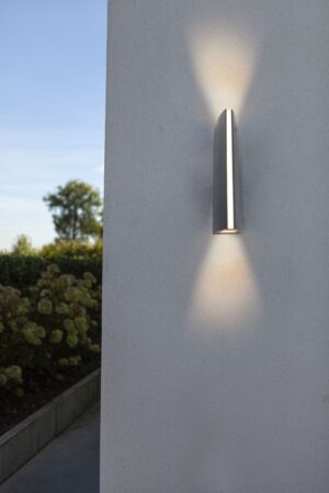 Lutec Leo Φωτιστικό Τοίχου Εξωτερικού Χώρου Σκούρο Γκρι LED 870lm 3000K IP54 – 5192701335