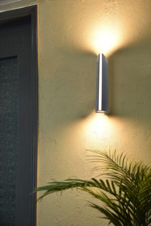 Lutec Leo Φωτιστικό Τοίχου Εξωτερικού Χώρου Σκούρο Γκρι LED 870lm 3000K IP54 – 5192701335