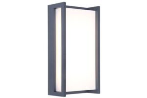 Lutec Qubo Φωτιστικό Τοίχου Εξωτερικού Χώρου Σκούρο Γκρι LED 1100lm 3000K IP54 – 5193001118