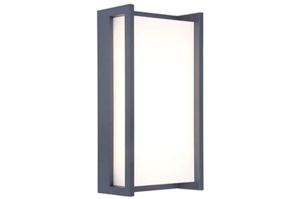 Lutec Qubo Φωτιστικό Τοίχου Εξωτερικού Χώρου Σκούρο Γκρι LED 1100lm 3000K IP54 – 5193001118