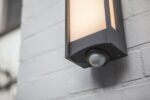 Lutec Qubo Επιτοίχιο Φωτιστικό Εξωτερικού Χώρου Με Ανιχνευτή Κίνησης Σκούρο Γκρι Χρώμα LED 800lm 3000K IP54 – 5193002118