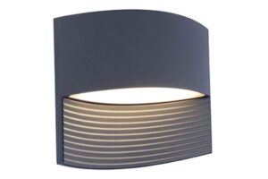 Lutec Lotus Φωτιστικό Τοίχου Εξωτερικού Χώρου Down Σκούρο Γκρι LED  500lm 3000K IP54 – 5193201118