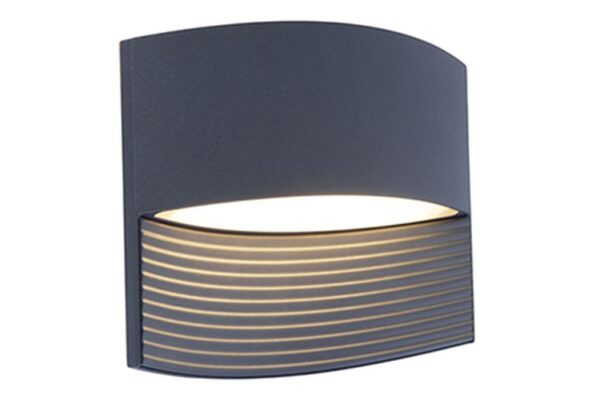 Lutec Lotus Φωτιστικό Τοίχου Εξωτερικού Χώρου Down Σκούρο Γκρι LED  500lm 3000K IP54 – 5193201118