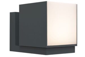 Lutec Cuba Φωτιστικό Τοίχου Εξωτερικού Χώρου Σκούρο Γκρι Περιστρεφόμενο LED 600lm 3000K IP54 – 5193803118