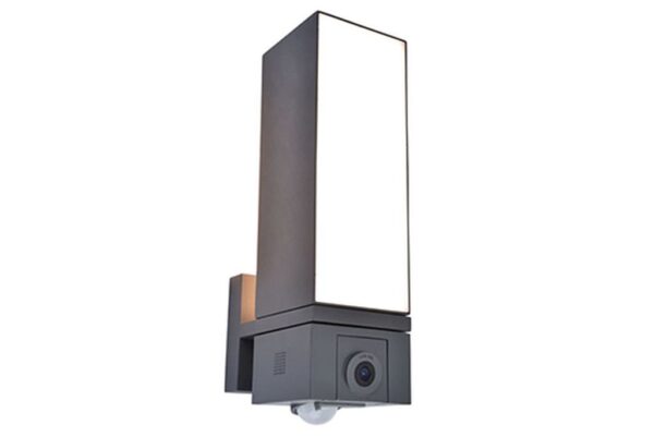 Lutec Cuba Επιτοίχιο Φωτιστικό Εξωτερικού Χώρου Led Με Camera Με Ανιχνευτή Κίνησης Σκούρο Γκρι Connect LED Dimmable 1000lm 2700-6500K IP44 – 5193812118