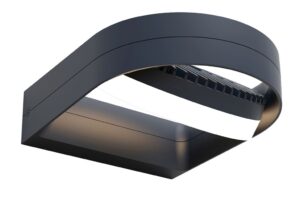 Lutec Fele Επιτοίχιο Φωτιστικό Εξωτερικού Χώρου με Σκούρο Γκρι Χρώμα Περιστρεφόμενο LED 1000lm 3000K IP54 – 5196301118