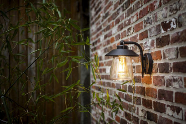 Lutec Cate Φωτιστικό Τοίχου Εξωτερικού Χώρου Μαύρο E27 IP44 – 5264201213