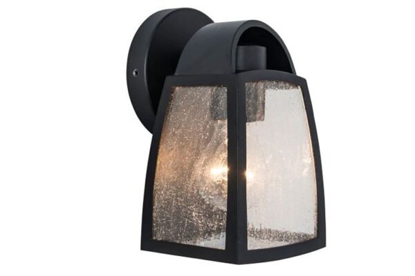 Lutec Kelsey Φωτιστικό Τοίχου Εξωτερικού Χώρου E27 Μαύρο IP44 – 5273701012