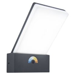 Lutec Pano Εξωτερικού Χώρου Led Φωτιστικό Τοίχου Σκούρο Γκρι LED 1200lm 3000-5000 Dimmable IP54 – 5289001118