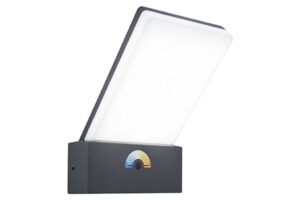 Lutec Pano Εξωτερικού Χώρου Led Φωτιστικό Τοίχου Σκούρο Γκρι LED 1200lm 3000-5000 Dimmable IP54 – 5289001118