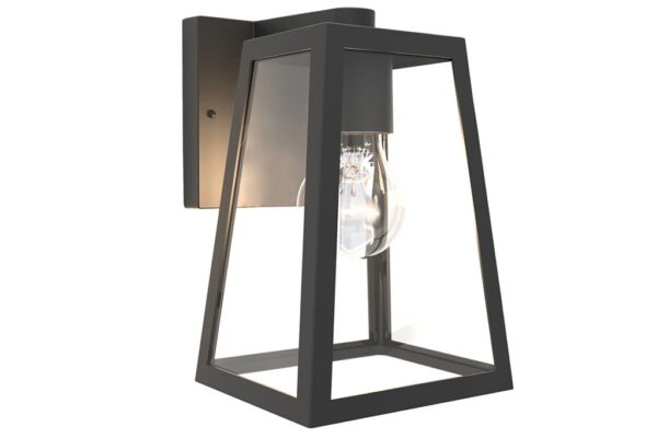 Lutec Fia Επιτοίχιο Φωτιστικό Εξωτερικού Χώρου Μαύρου Χρώματος 1xE27 IP44 – 5290903012