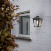 Lutec Zago Επιτοίχιο Φωτιστικό Εξωτερικού Χώρου Clear Glass Μαύρο E27 IP44 – 5294502012