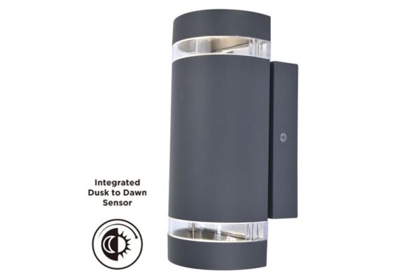 Lutec Focus Επιτοίχιο Φωτιστικό Εξωτερικού Χώρου 1xGu10 Σκούρο Γκρι IP44  – 5604023118