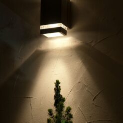 Lutec Focus Square Εξωτερικού Χώρου Led   Φωτιστικό Τοίχου Up&Down   1  Light Σκούρο Γκρι LED   300 lm IP44 4000K – 5605013118