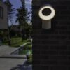 Lutec Meridian  Small Φωτιστικό Τοίχου Εξωτερικού Χώρου Σκούρο Γκρι LED 800lm 3000K IP54 – 5616302118