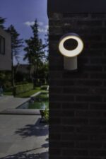 Lutec Meridian  Small Φωτιστικό Τοίχου Εξωτερικού Χώρου Σκούρο Γκρι LED 800lm 3000K IP54 – 5616302118