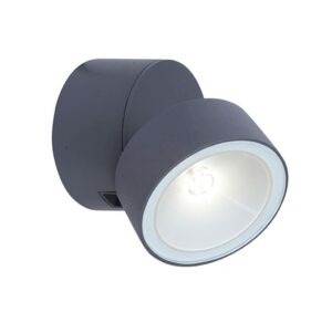 Lutec Trumpet Φωτιστικό Τοίχου Εξωτερικού Χώρου Σκούρο Γκρι LED 600lm 4000K IP54 – 5626101125