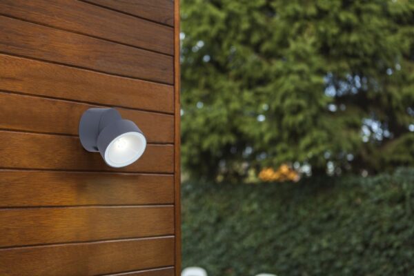 Lutec Trumpet Φωτιστικό Τοίχου Εξωτερικού Χώρου Σκούρο Γκρι LED 600lm 4000K IP54 – 5626101125