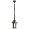 Lutec Kelsey Εξωτερικού Χώρου Pendant  E27 Μαύρο Clear Glass E27 IP44  – 6273601012