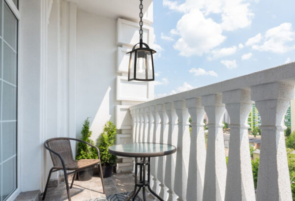 Lutec Kelsey Εξωτερικού Χώρου Pendant  E27 Μαύρο Clear Glass E27 IP44  – 6273601012