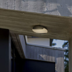 Lutec Sweep Φωτιστικό Οροφής Εξωτερικού Χώρου Ceiling Cct Σκούρο Γκρι LED 23.5W 1600lm 3000/4000K Step Dimmable IP54 – 6303401118