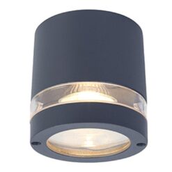 Lutec Focus Round Τοίχου Εξωτερικού Χώρου Gu10  Σκούρο Γκρι IP44 – 6304201118