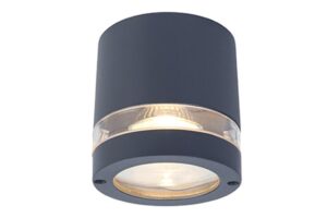 Lutec Focus Round Τοίχου Εξωτερικού Χώρου Gu10  Σκούρο Γκρι IP44 – 6304201118