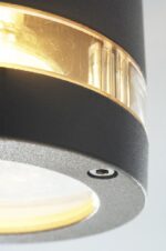 Lutec Focus Round Τοίχου Εξωτερικού Χώρου Gu10  Σκούρο Γκρι IP44 – 6304201118