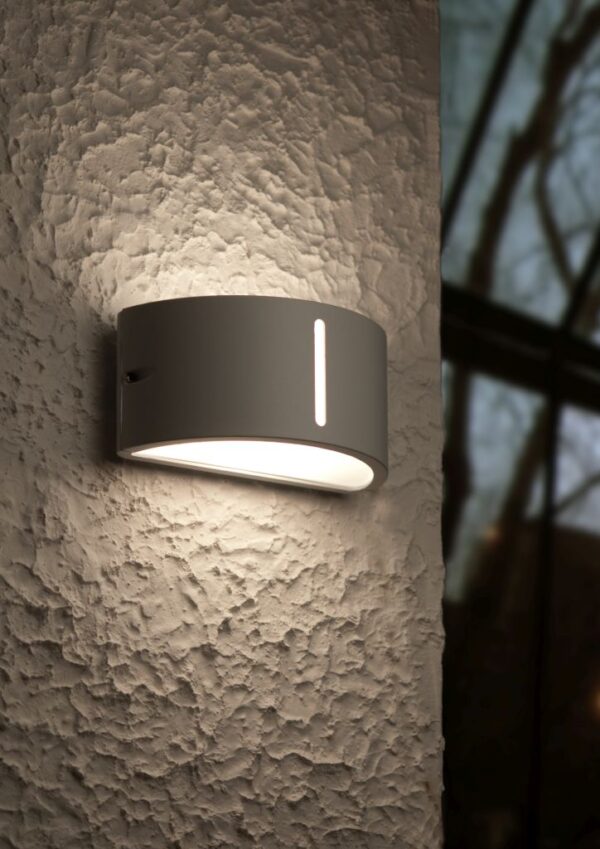 Lutec Bonn Φωτιστικό Τοίχου Εξωτερικού Χώρου Up&Down Inox E27 IP44 – 6330402001